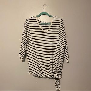 Black and White striped blouse